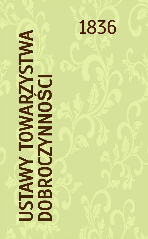 Ustawy towarzystwa dobroczynności