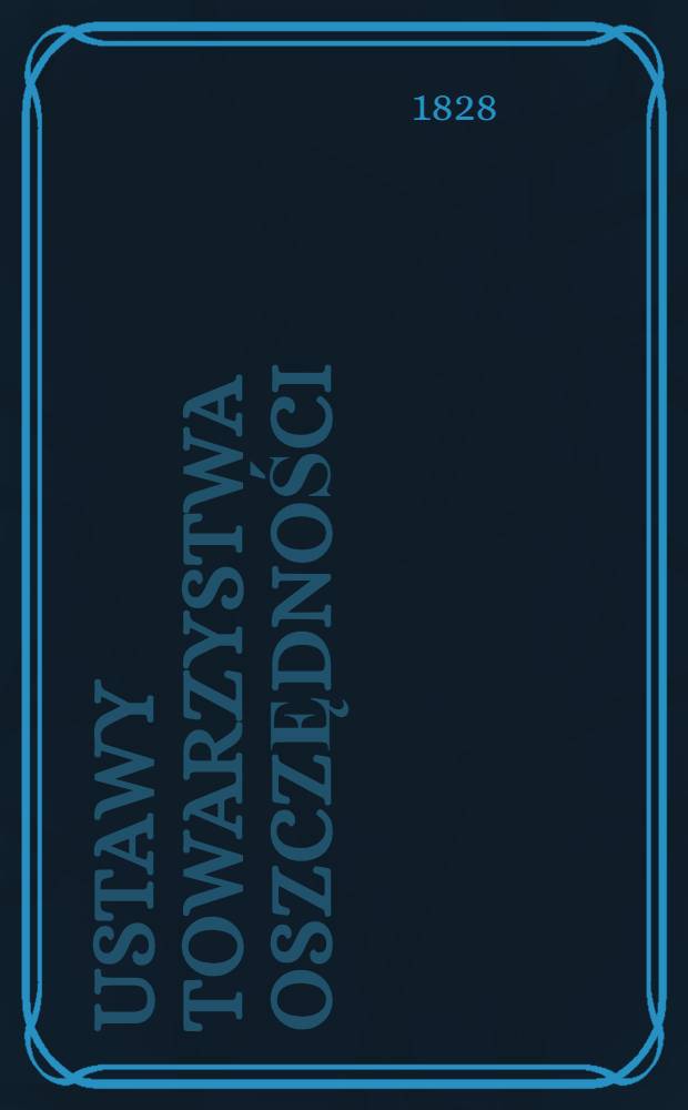 Ustawy towarzystwa oszczędności