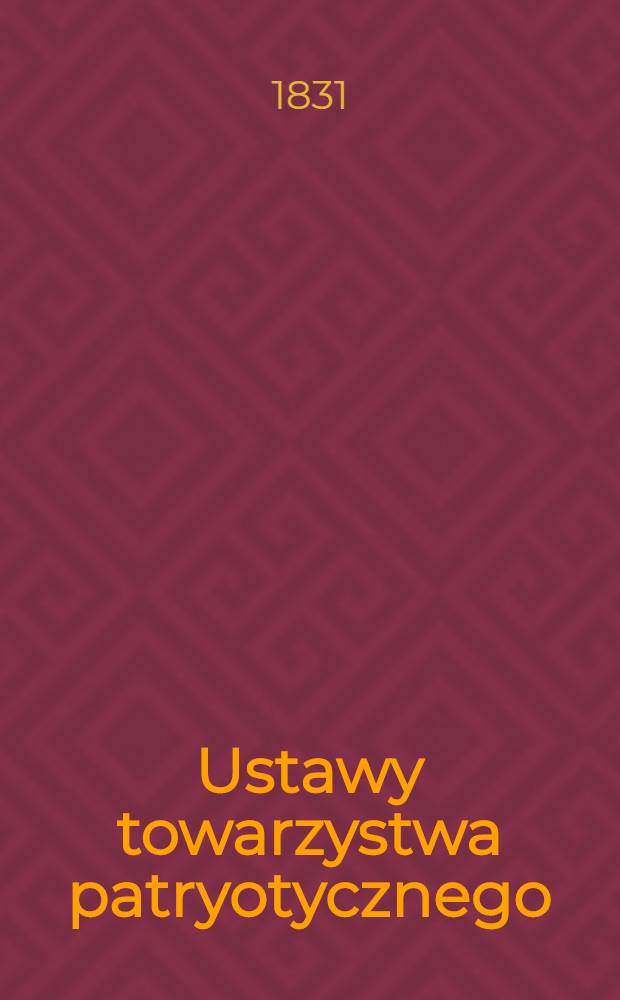 Ustawy towarzystwa patryotycznego