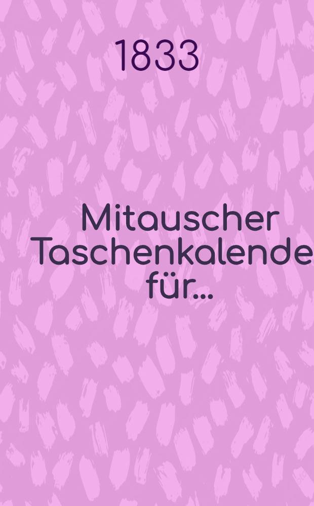 Mitauscher Taschenkalender f&uuml;r ..