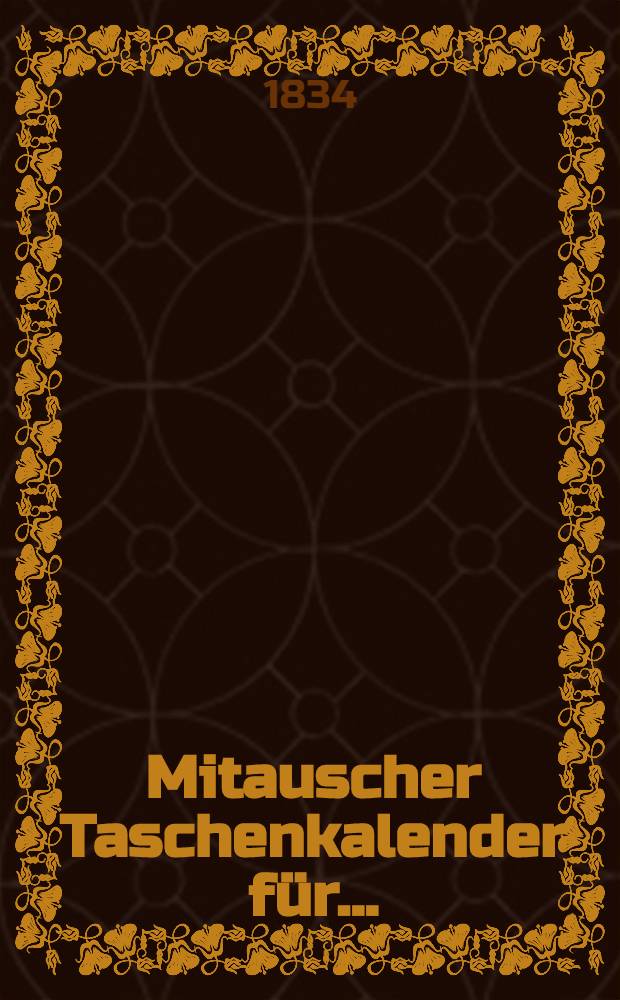 Mitauscher Taschenkalender f&uuml;r ..