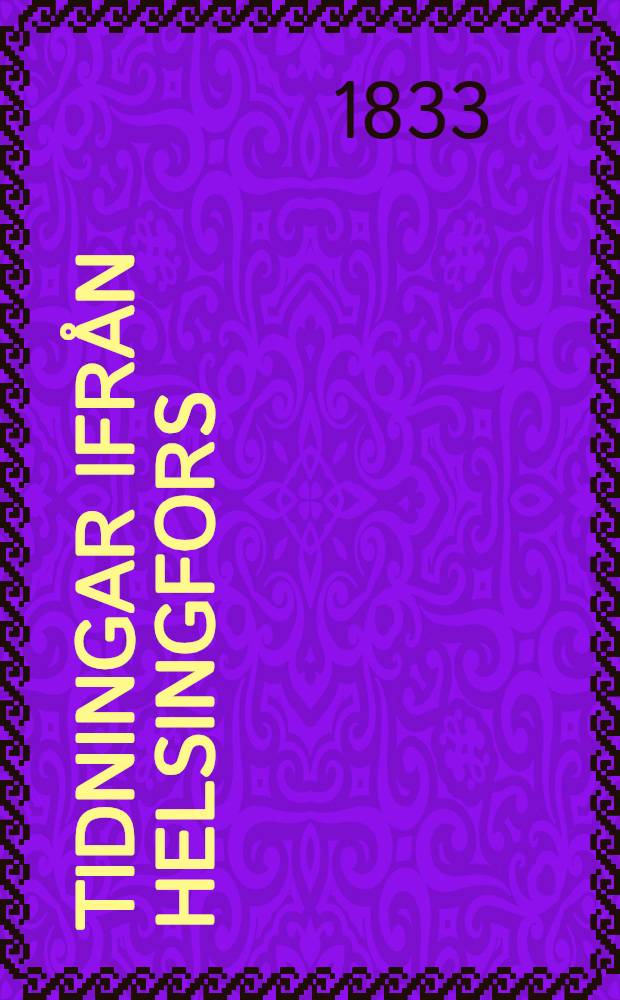 Tidningar ifrån Helsingfors(depuis 1831:Helsingfors Tidningar)