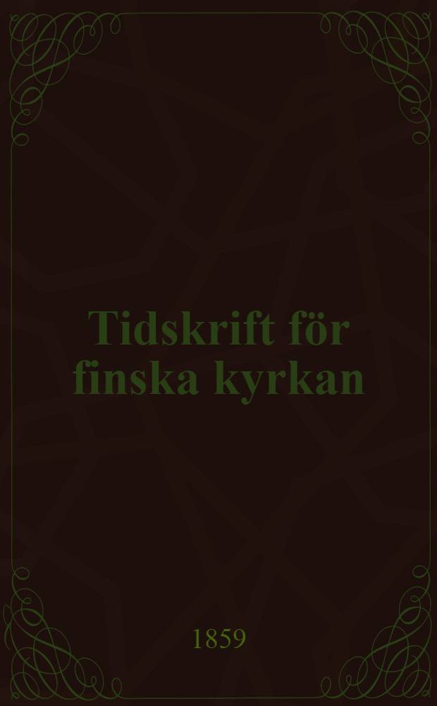 Tidskrift för finska kyrkan