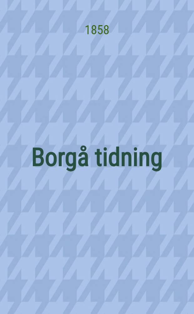 Borg&aring; tidning