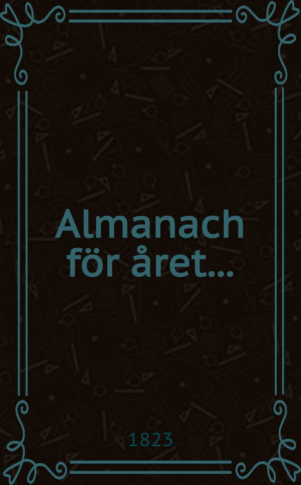 Almanach för året ..