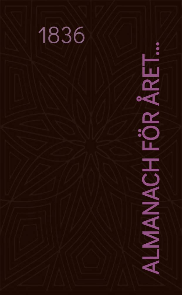 Almanach f&ouml;r &aring;ret ..
