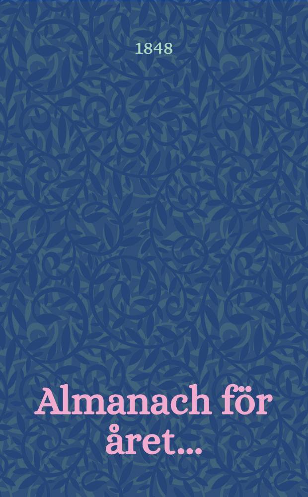 Almanach f&ouml;r &aring;ret ..