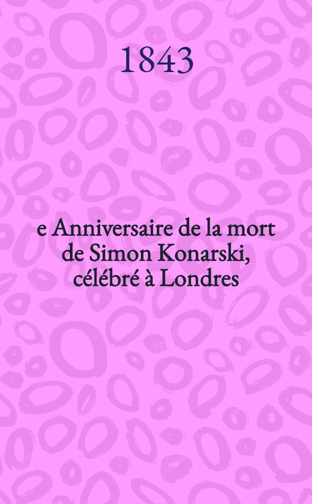 4-e Anniversaire de la mort de Simon Konarski, célébré à Londres