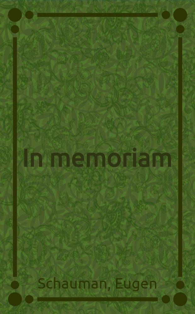 In memoriam
