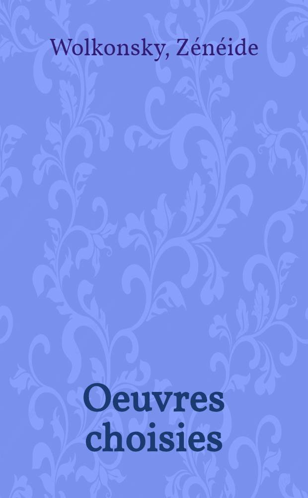 Oeuvres choisies