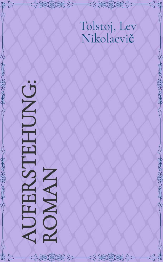 Auferstehung : Roman