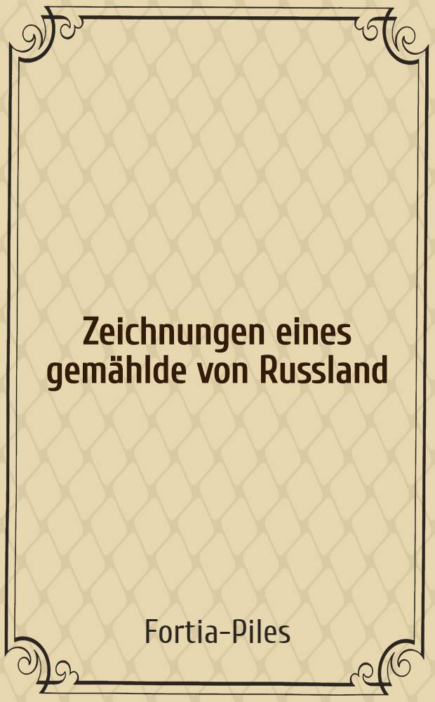Zeichnungen eines gemählde von Russland