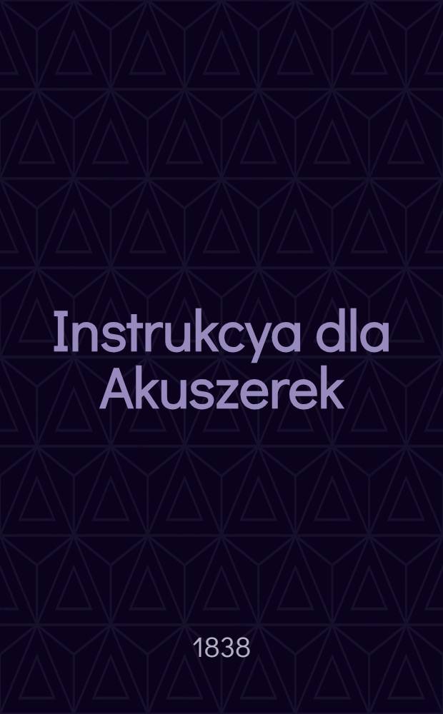 Instrukcya dla Akuszerek