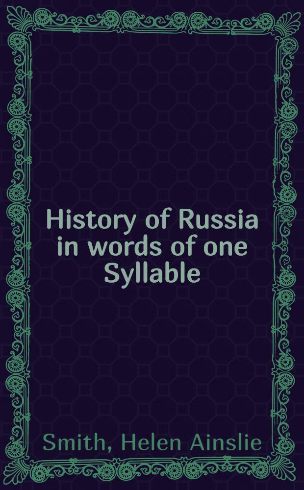 History of Russia in words of one Syllable