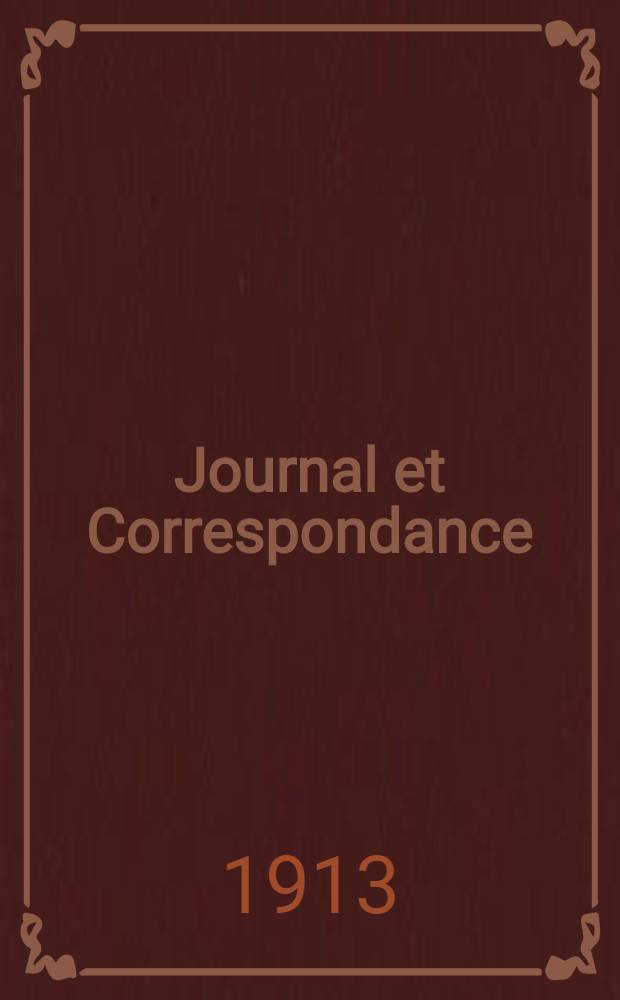 Journal et Correspondance
