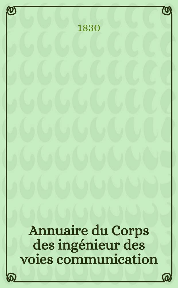 Annuaire du Corps des ingénieur des voies communication