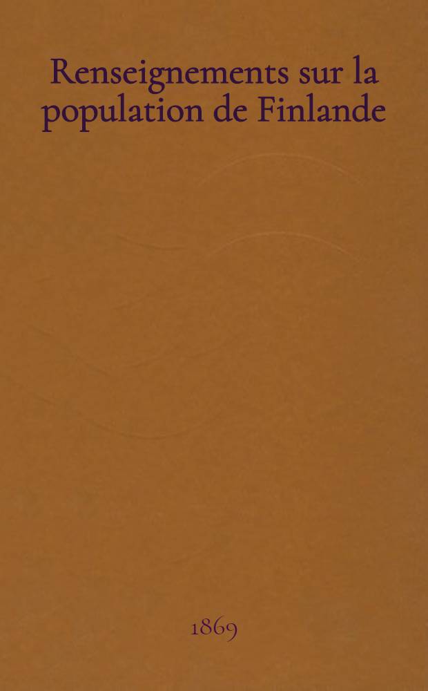 Renseignements sur la population de Finlande