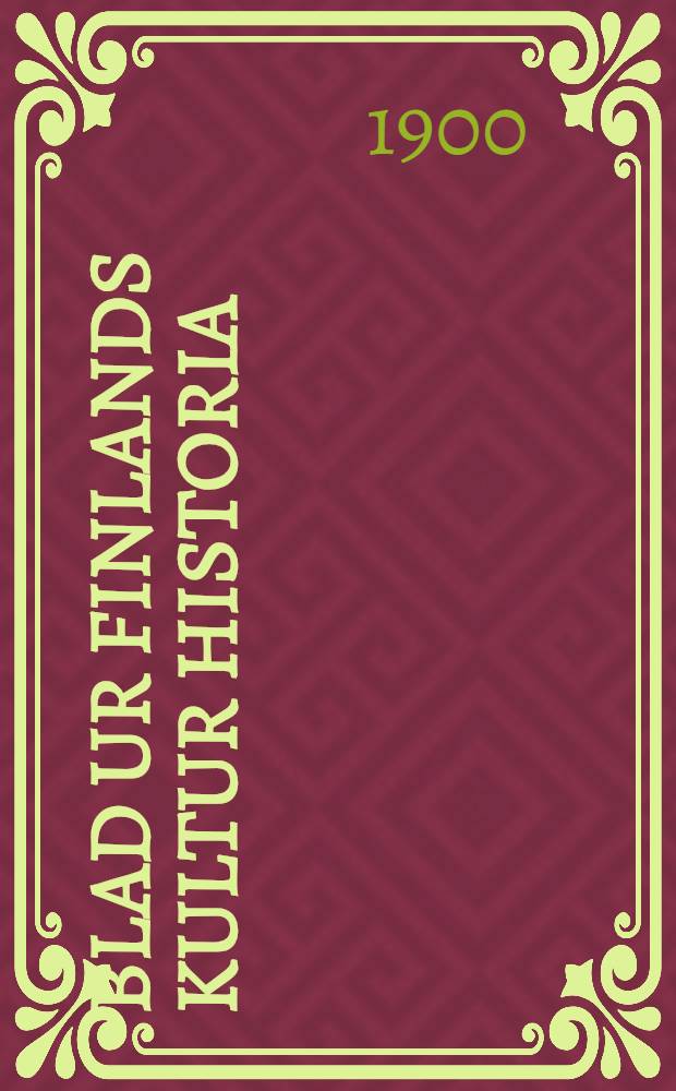 Blad ur Finlands Kultur historia