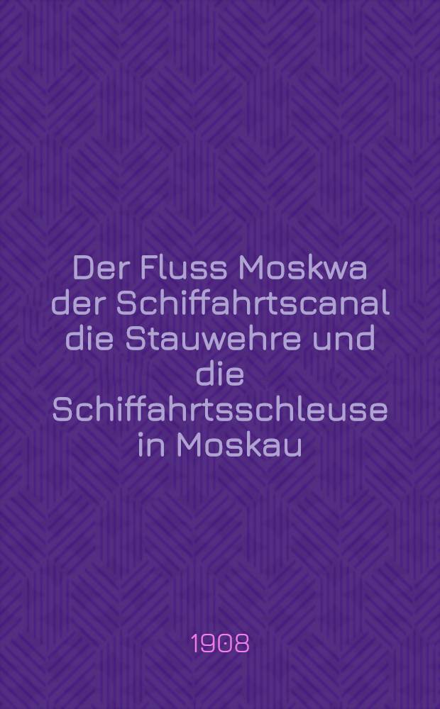 Der Fluss Moskwa der Schiffahrtscanal die Stauwehre und die Schiffahrtsschleuse in Moskau