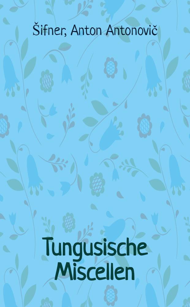 Tungusische Miscellen
