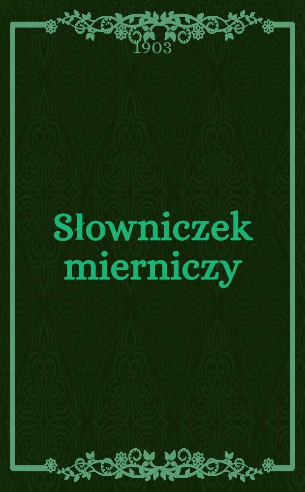 Słowniczek mierniczy