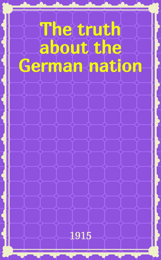 The truth about the German nation