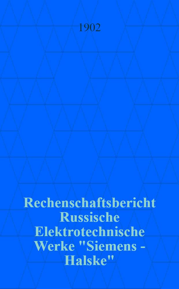 Rechenschaftsbericht Russische Elektrotechnische Werke "Siemens - Halske"