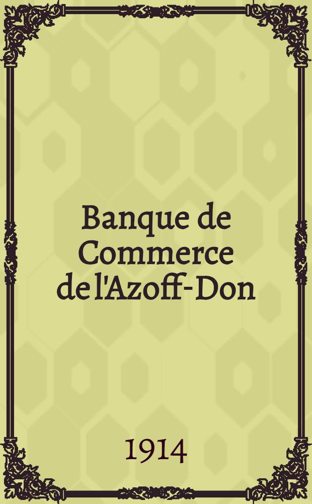 Banque de Commerce de l'Azoff-Don