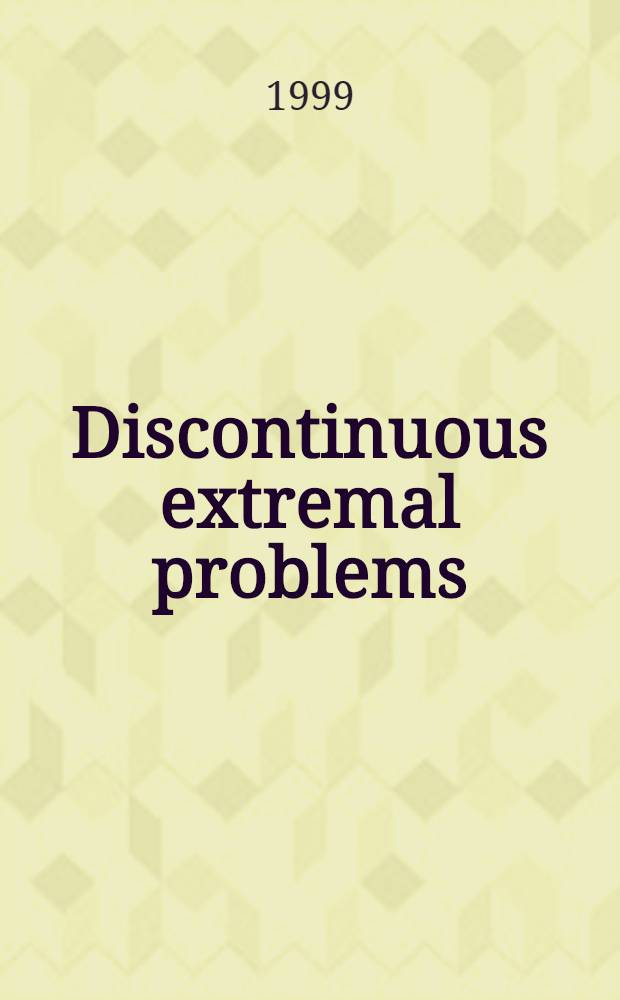 Discontinuous extremal problems