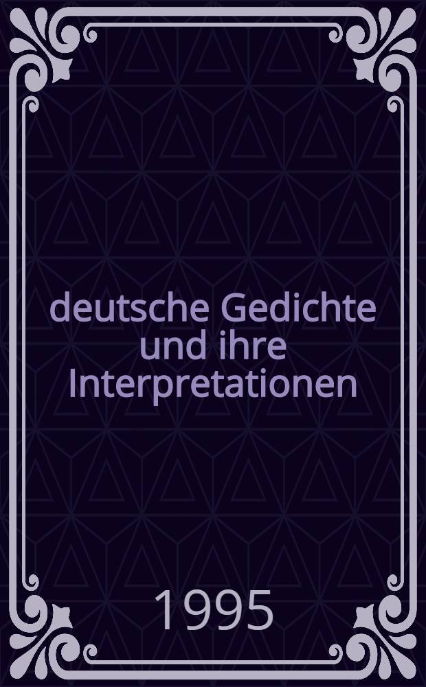 1000 deutsche Gedichte und ihre Interpretationen = 1000 немецких стихотворений и их толкование(интерпретация)