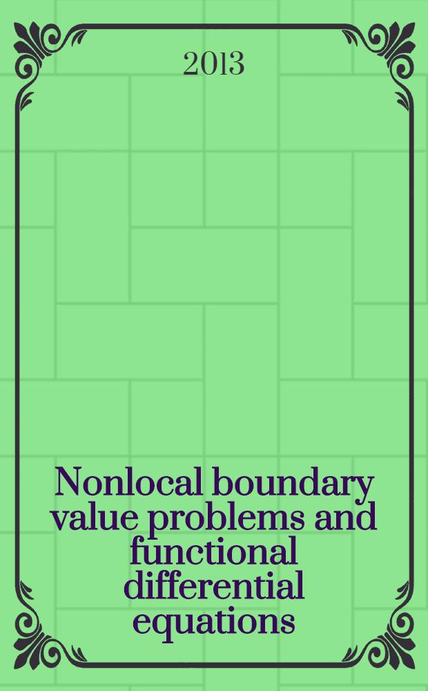 Nonlocal boundary value problems and functional differential equations : education and methodical complex. Pt 1 : Boundary value problems for differential-difference equations