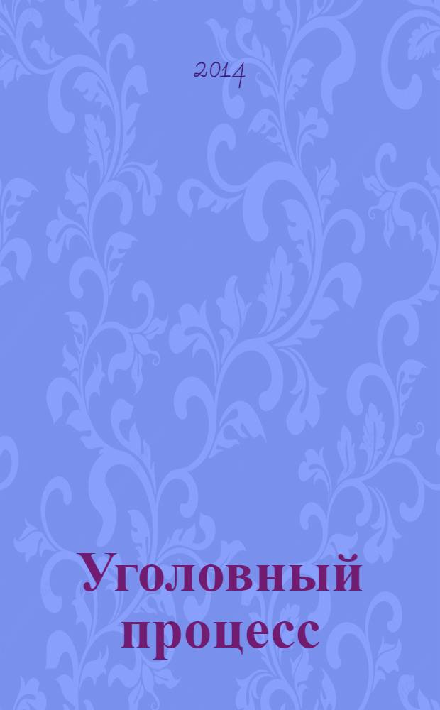 Уголовный процесс : краткий курс лекций
