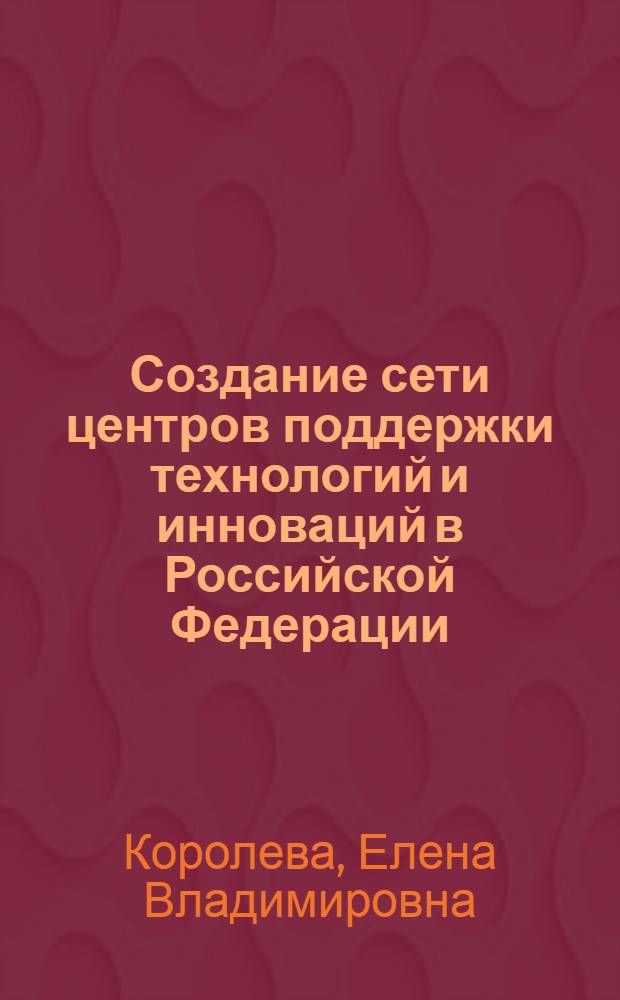 Создание сети центров поддержки технологий и инноваций в Российской Федерации