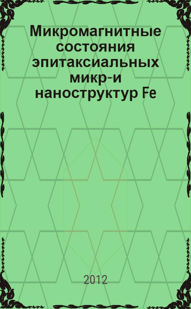 Микромагнитные состояния эпитаксиальных микро- и наноструктур Fe(001) и Fe(011) : автореф. дис. на соиск. учен. степ. к. ф.- м. н. : специальность 05.27.01 <Твердотельная электроника, радиоэлектронные компоненты, микро- и наноэлектроника на квантовых эффектах>