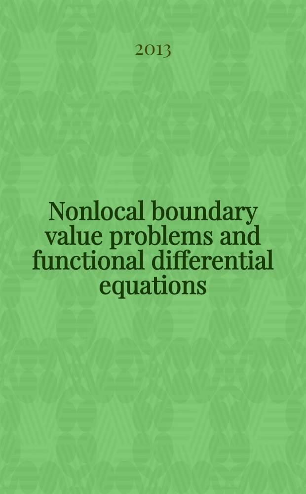 Nonlocal boundary value problems and functional differential equations : education and methodical complex