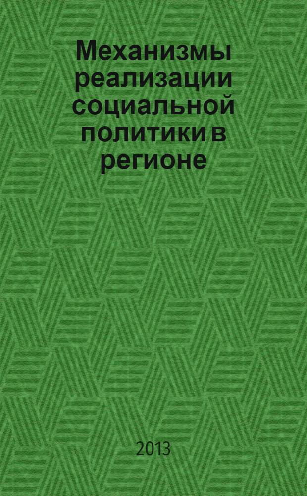 Механизмы реализации социальной политики в регионе : монография