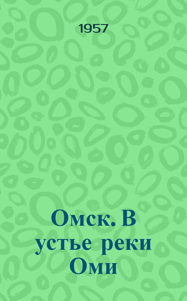 Омск. В устье реки Оми