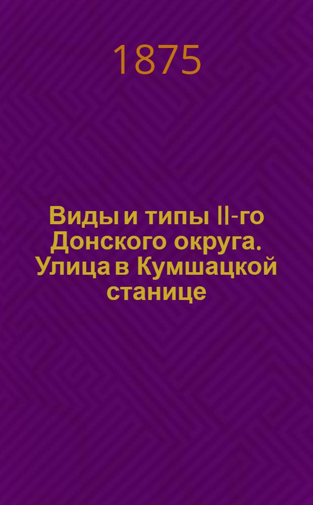 Виды и типы II-го Донского округа. Улица в Кумшацкой станице