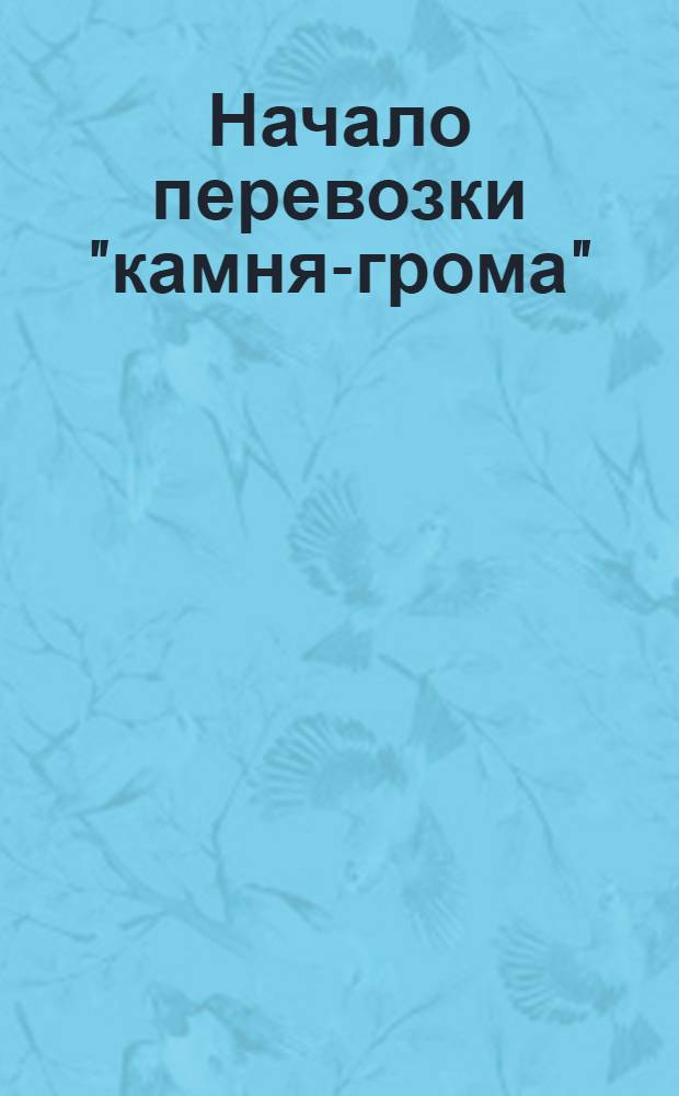 Начало перевозки "камня-грома" (20-го января 1770г). Во время перевозки верхняя часть камня подвергалась обработке. (Литография В. Тимма 1862г.)