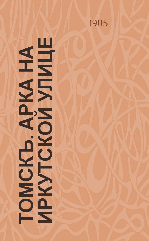 Томскъ. Арка на Иркутской улице = Tomsk