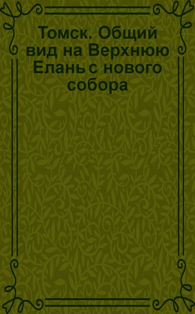 Томск. Общий вид на Верхнюю Елань с нового собора : открытое письмо