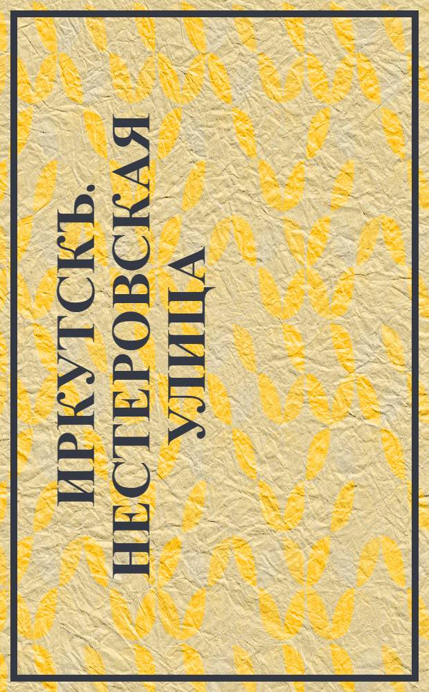 Иркутскъ. Нестеровская улица = Irkoursk. Rue Nesterovskaya