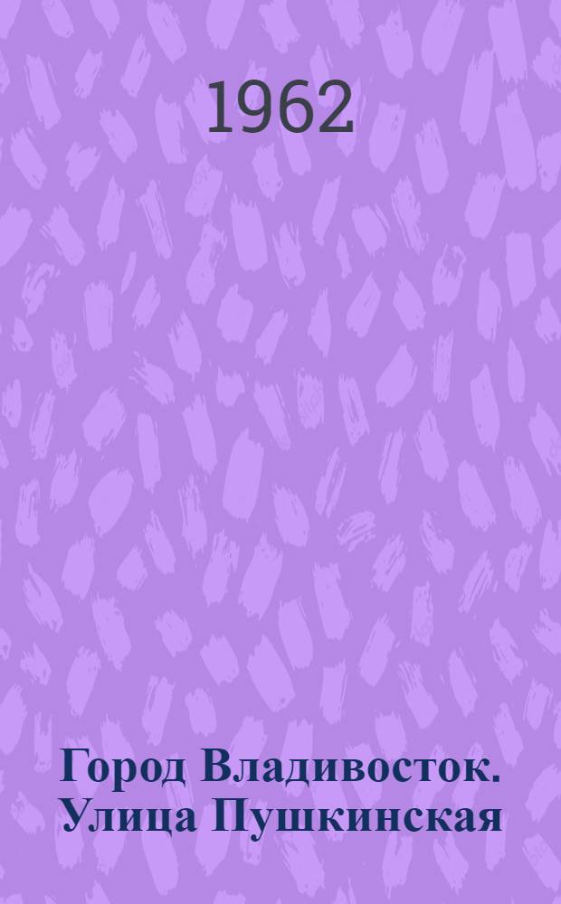 Город Владивосток. Улица Пушкинская
