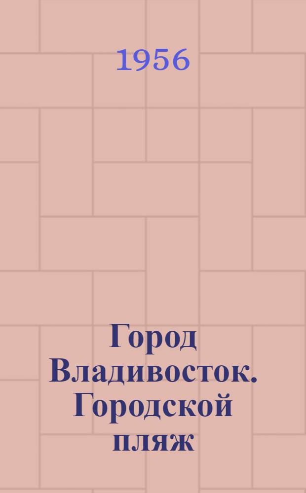Город Владивосток. Городской пляж