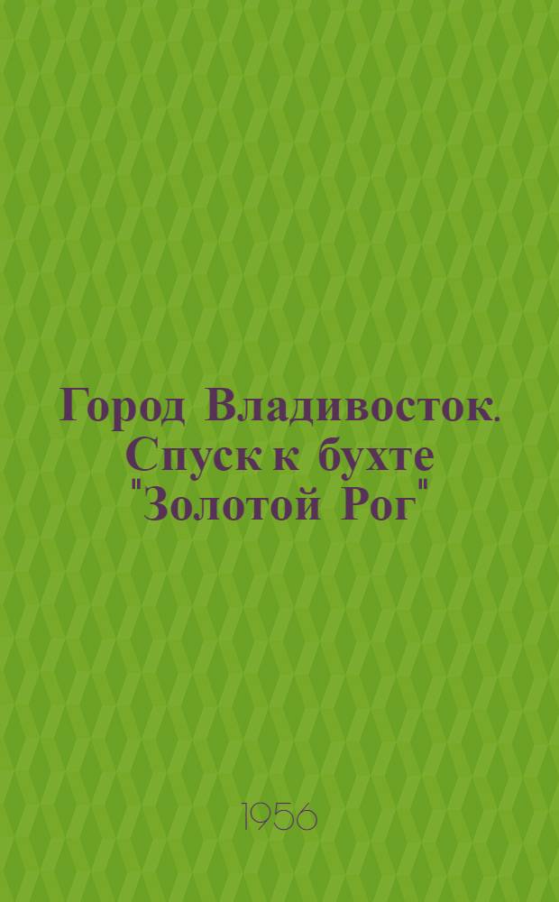 Город Владивосток. Спуск к бухте "Золотой Рог"