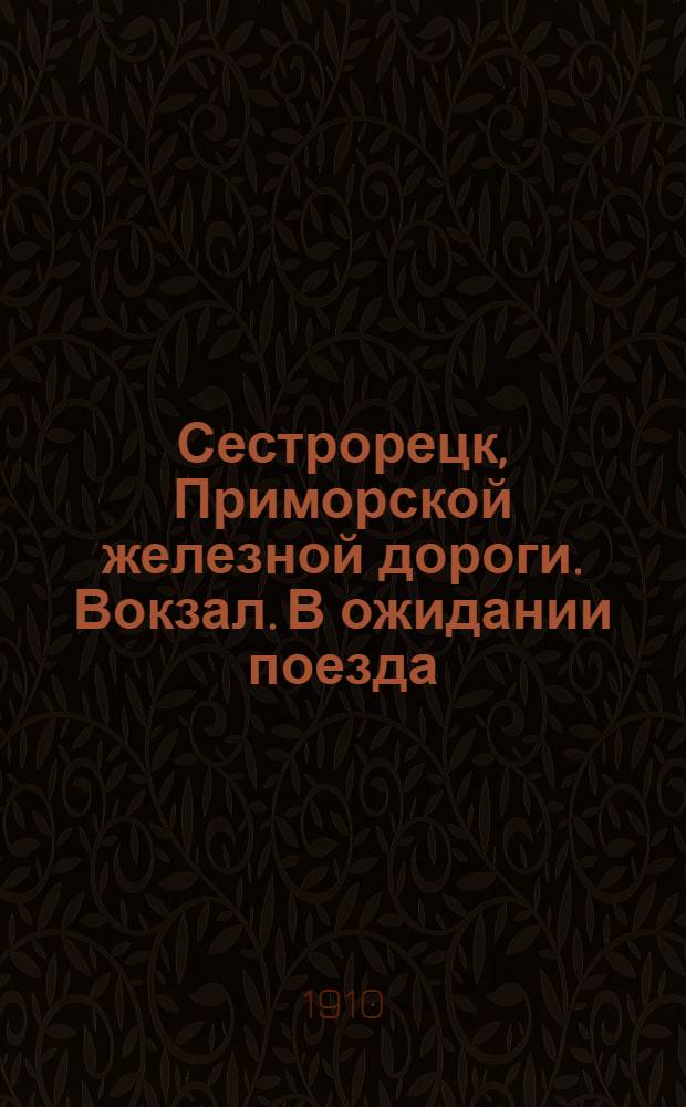 Сестрорецк, Приморской железной дороги. Вокзал. В ожидании поезда = Gare de Sestroretzk. En attendant l'arrivée du train