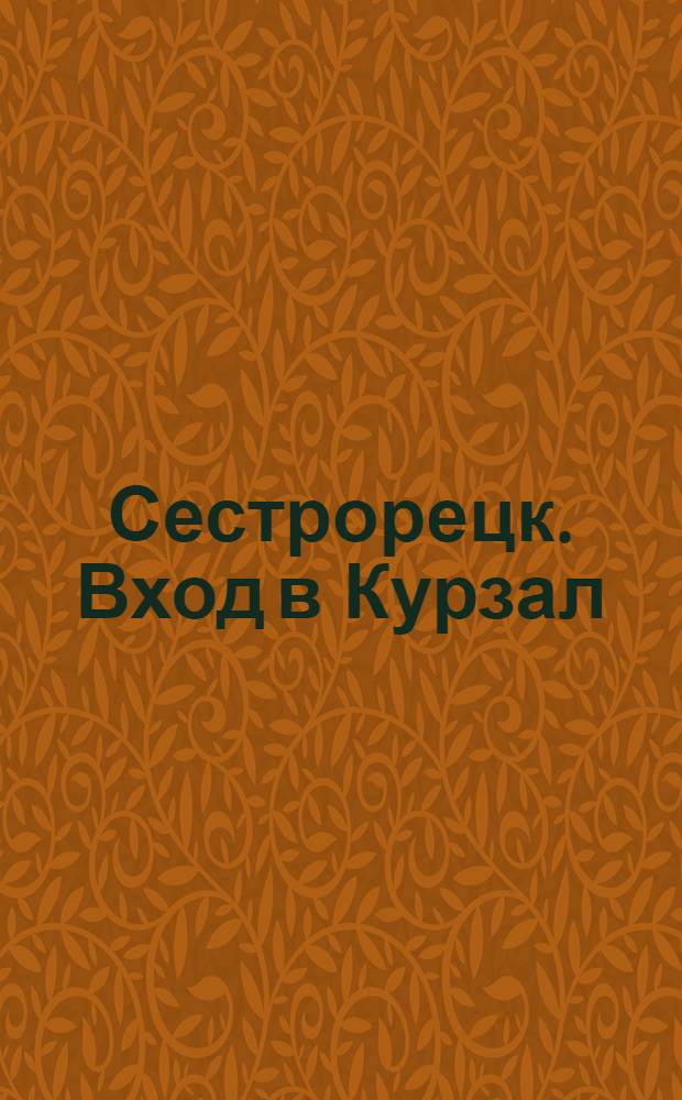 Сестрорецк. Вход в Курзал