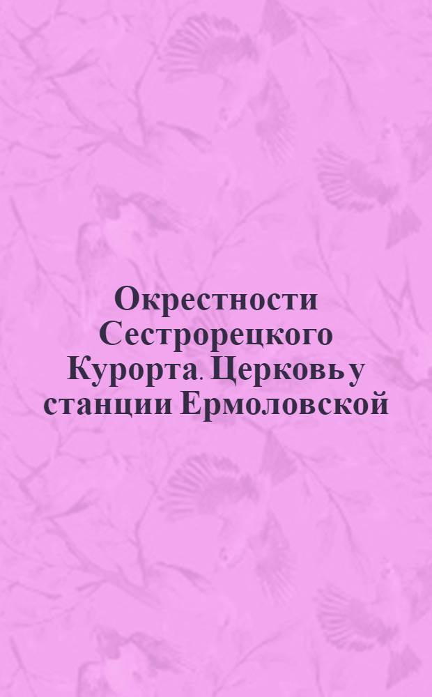 Окрестности Сестрорецкого Курорта. Церковь у станции Ермоловской = Environs de Sestroretzk. Eglise pr&eacute;s de la Stat. Iermolovsky