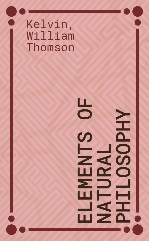 Elements of Natural Philosophy