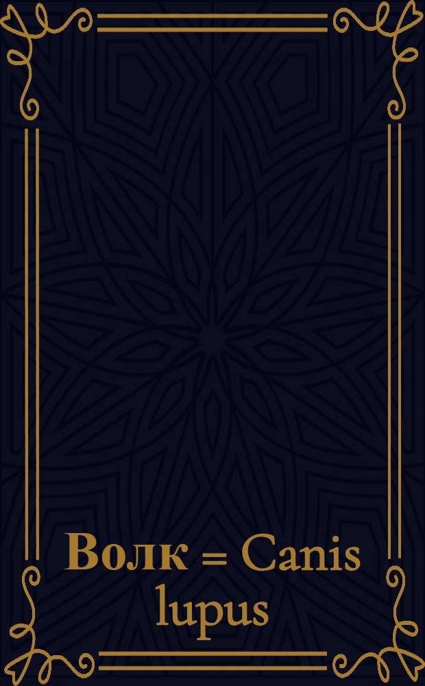 Волк = Canis lupus : Зоологический музей Императорской Академии наук : открытое письмо